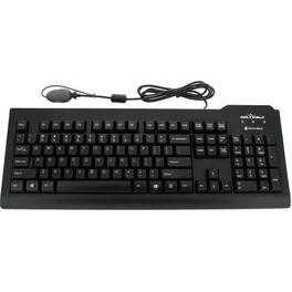 Seal Shield - Silver Seal Glow Waterproof Keyboard Long Cable - Cable Connectivity - USB, PS/2 Interface - 104 Key(s) - Black