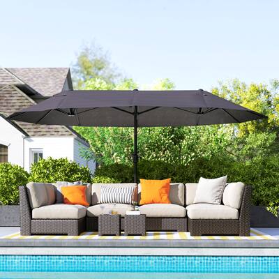 large grey patio umbrella PURPLE LEAF 12 Feet Heavy Duty Outoor Umbrella Made from premium polyester fabric BELLEZE 15 Ft Extra Large