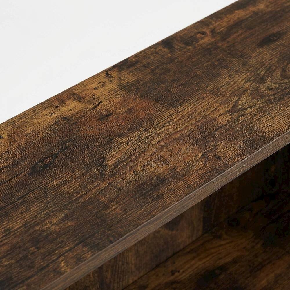 Alt View 1. FurniFact - Wooden bookcase with clean design and sturdy construction - Amber Pine.
