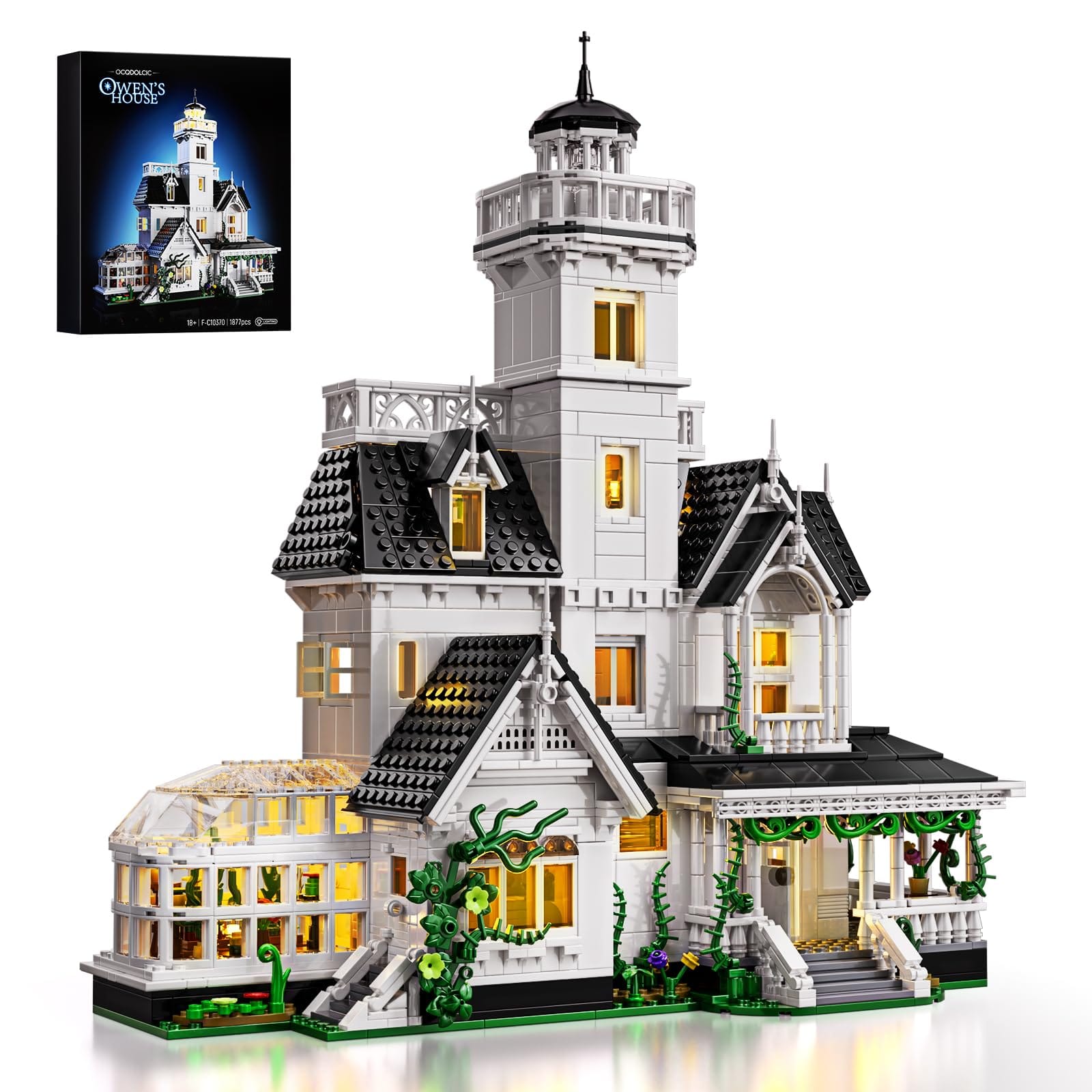 NICHOLAS KLEIN - Magic House Building Set With Led Light Owens Blocks Creator Architecture Model Kit Compatible Home Office - Default