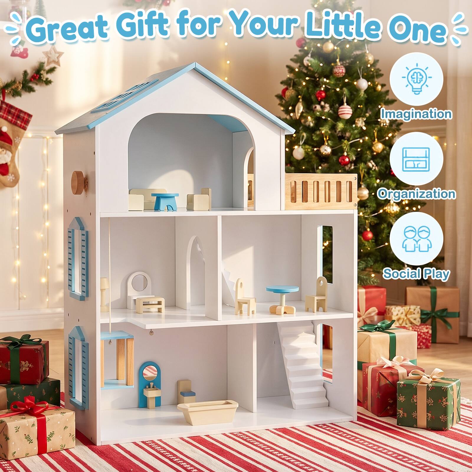 Great Gift for Your Little One

- Imagination
- Organization
- Social Play