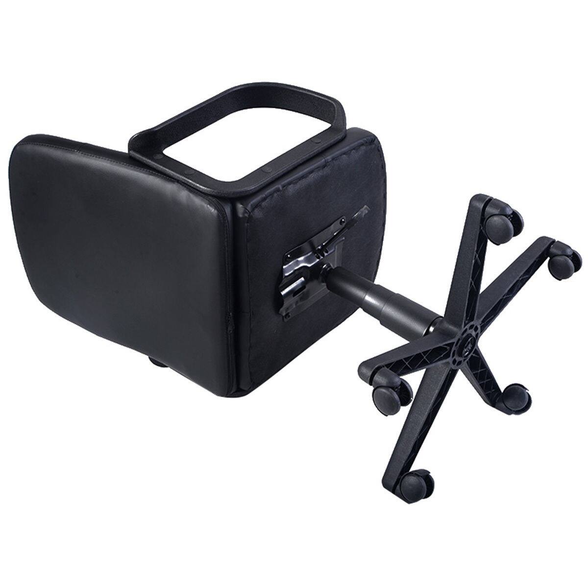 Back. WELLFOR - PU Leather Ergonomic Midback Office Chair - Black.