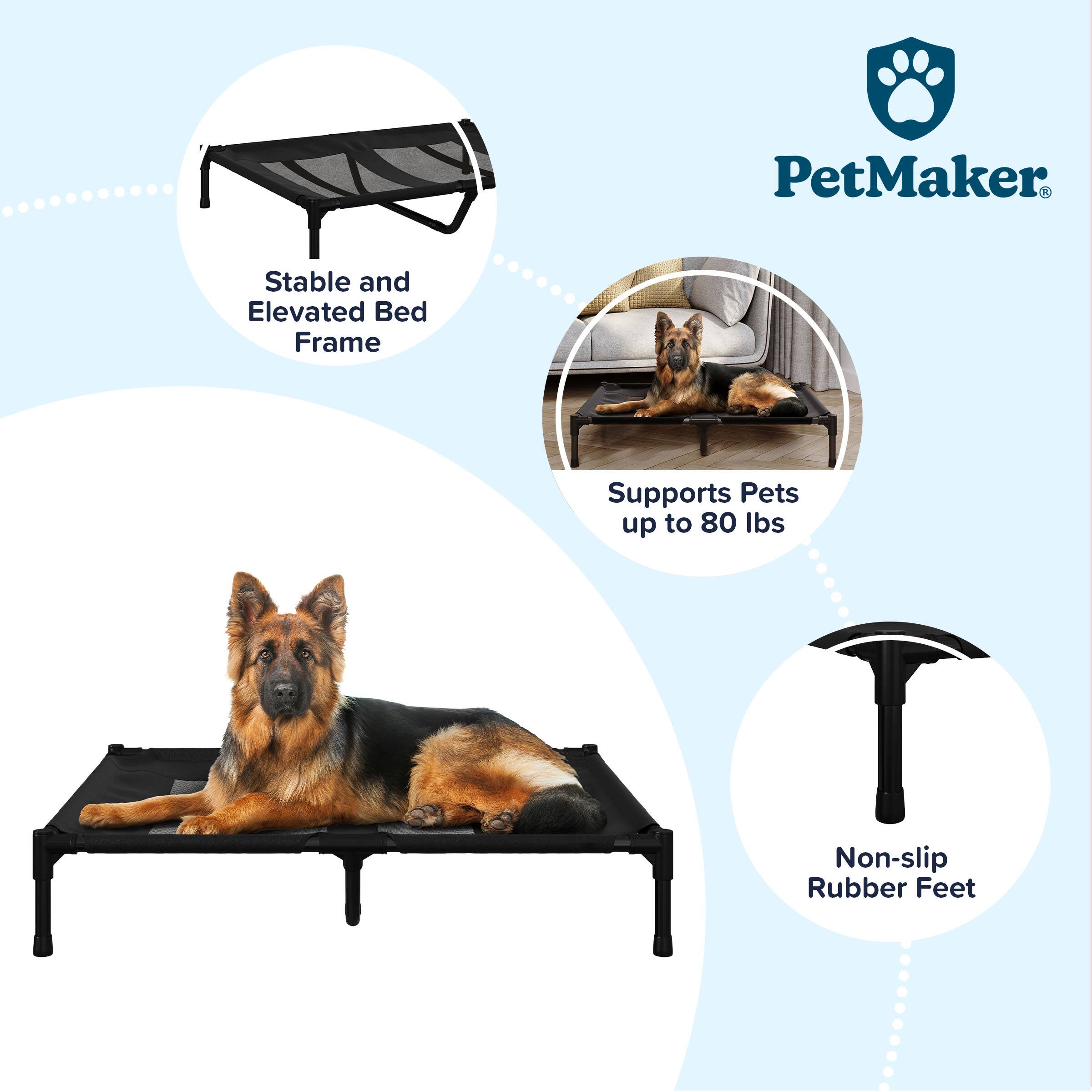 PetMaker Stable and Elevated Bed Frame Supports Pets up to 80 lbs Non-slip Rubber Feet