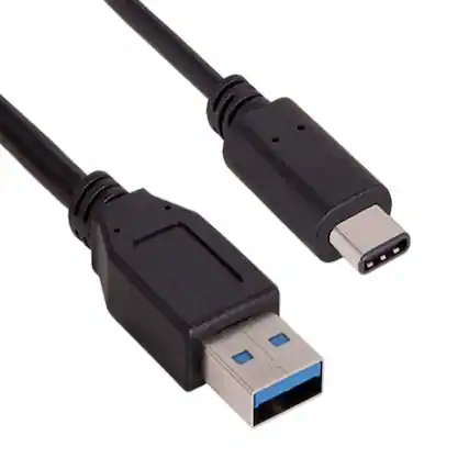 Front. Sanoxy - Sanoxy 1m USB 3.1 Gen 2 A Male to C Male Cable 10G 3A, Black - Black.