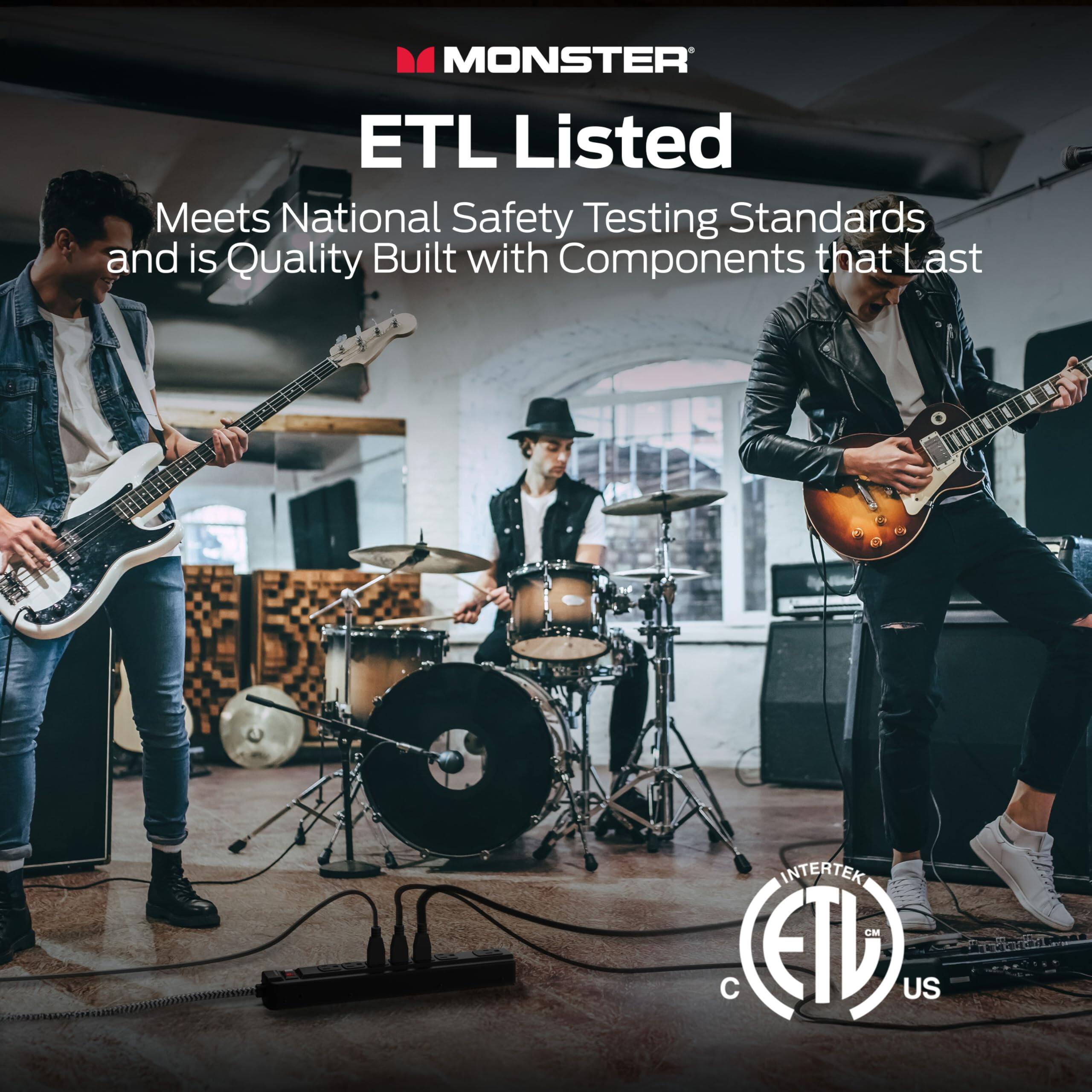 MONSTER ETL Listed  
Meets National Safety Testing Standards and is Quality Built with Components that Last  

INTERTEK  
ETL US