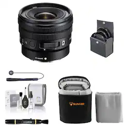 Bundle - E 10-20mm f/4 PZ G Lens for Sony E with Essentials Kit
