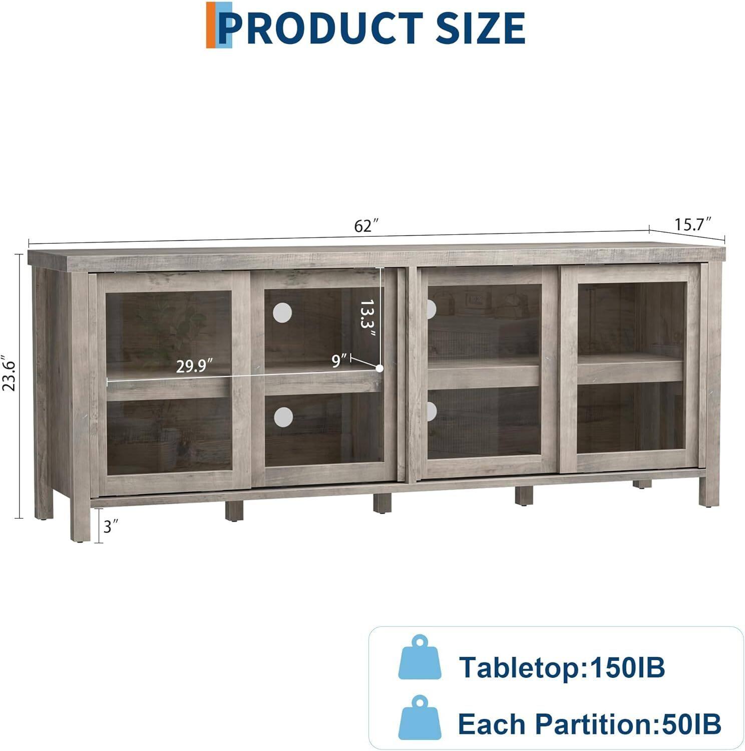 PRODUCT SIZE

62" 15.7" 23.6" 29.9" 9" 13.3" 3"

Tabletop: 150LB

Each Partition: 50LB
