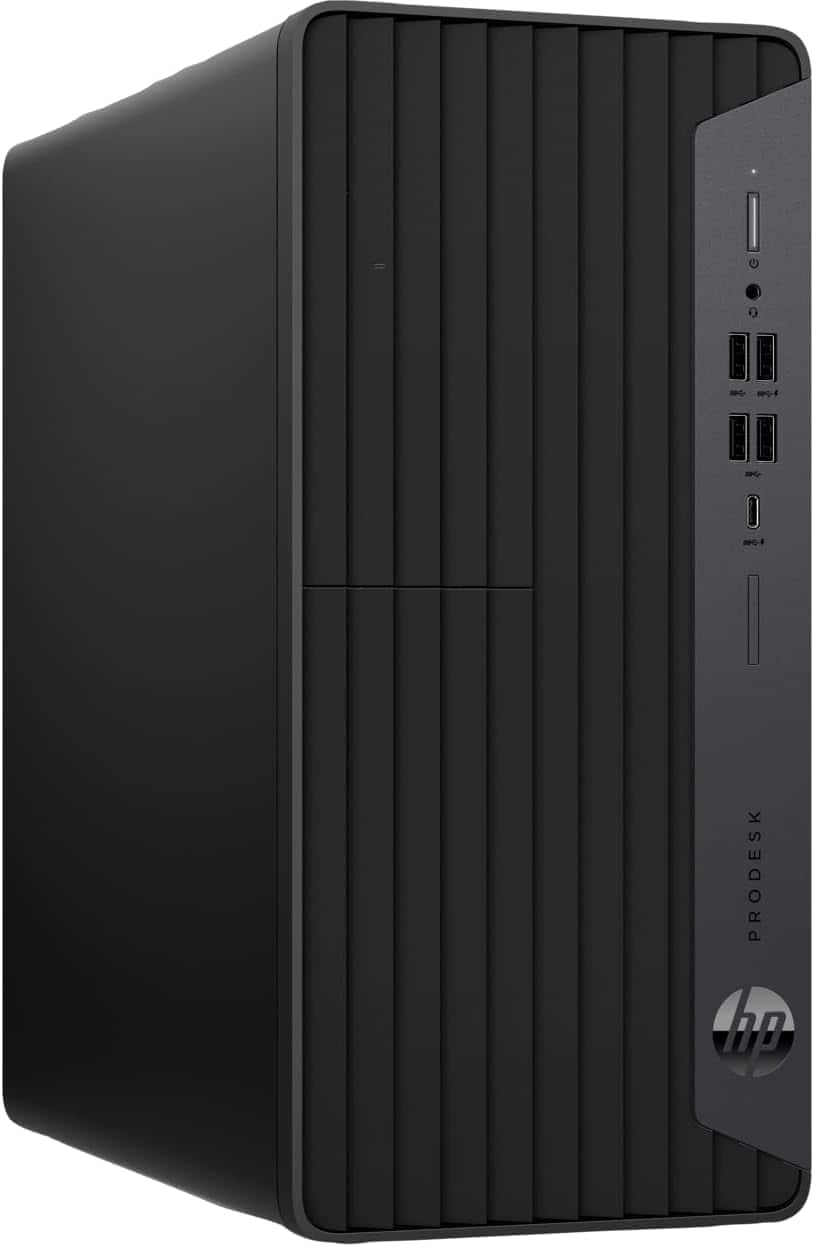 Front. HP - HP ProDesk 600G6 Towers i7-10700 32GB 1TB SSD Windows 11 Pro - Black.