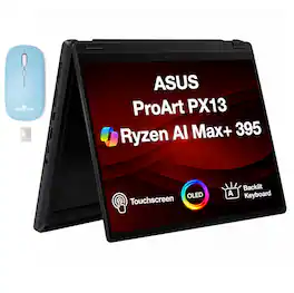 ASUS - Upgraded - ProArt PX13 2-in-1 Laptop 13.3 2.8K Display (Ryzen AI Max+ 395, 64GB, Win 11 Pro) w/Dockztorm Wireless Mouse - Nano Black