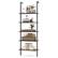 Front. Costway - 5 Tier Ladder Shelf 71'' Height Wall-Mounted Bookshelf Display Storage Organizer Brown - Brown.
