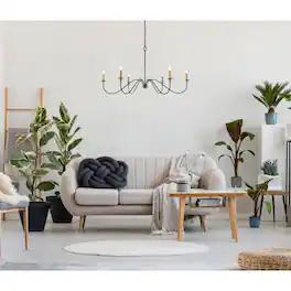 Living District - Rohan 48 inch chandelier in matte black and brass - Brass And Black