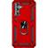 Front. SaharaCase - Military Kickstand Series with Belt Clip Case for Samsung Galaxy A54 5G - Red.