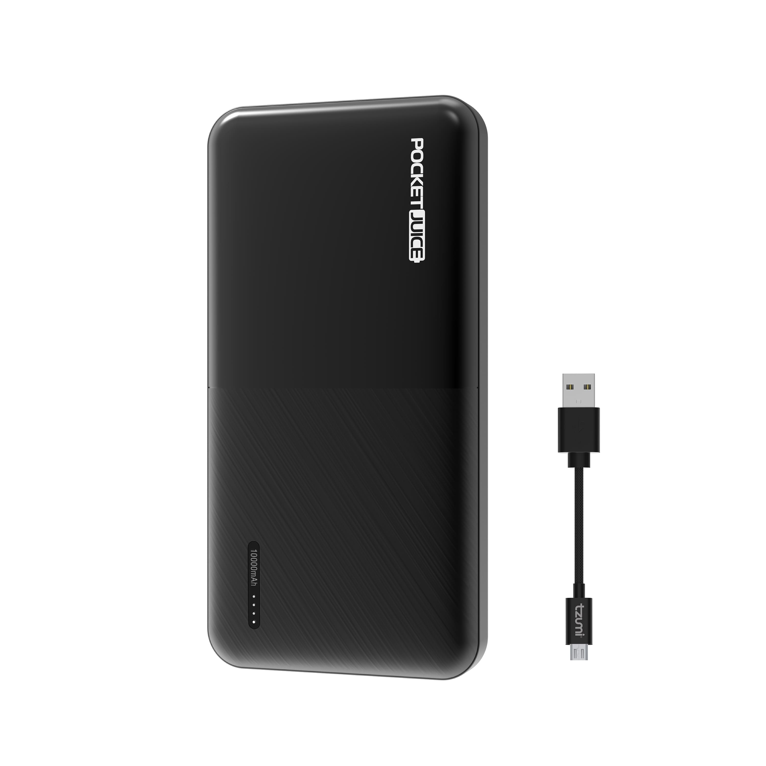 Pocket Juice - Slim Pro 10,000mAh, Portable Power Bank with Dual USB Ports