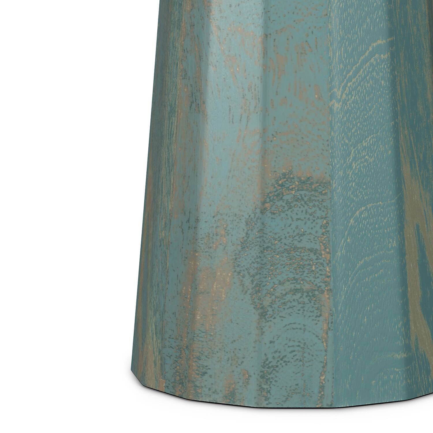 Alt View 7. Simpli Home - Dayton 13 inch Wide Solid Mango Wood Wooden Accent Table in Teal Wash - Teal Wash.