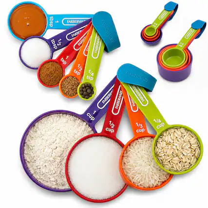 FARBERWARE
1 tbsp
1/2 tbsp
1 tsp
1/2 tsp
1/4 tsp
1 cup
1/2 cup
1/3 cup
1/4 cup