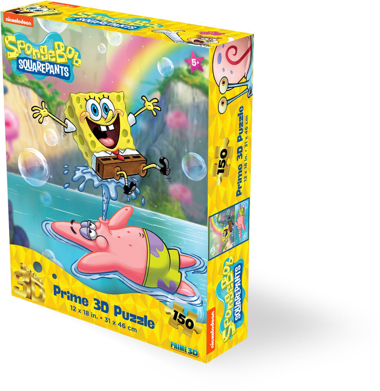 - A nickelodeon SPONGEBOB SQUAREPANTS 5+ Puzzle 150 Primo 3D | 1 C SO 3D Prime SPondeBP SQUAREPANTS 12 x18 X 18 3D in. - Puzzle 31 x 46 cm 150 noobolanoin a PRIME3O