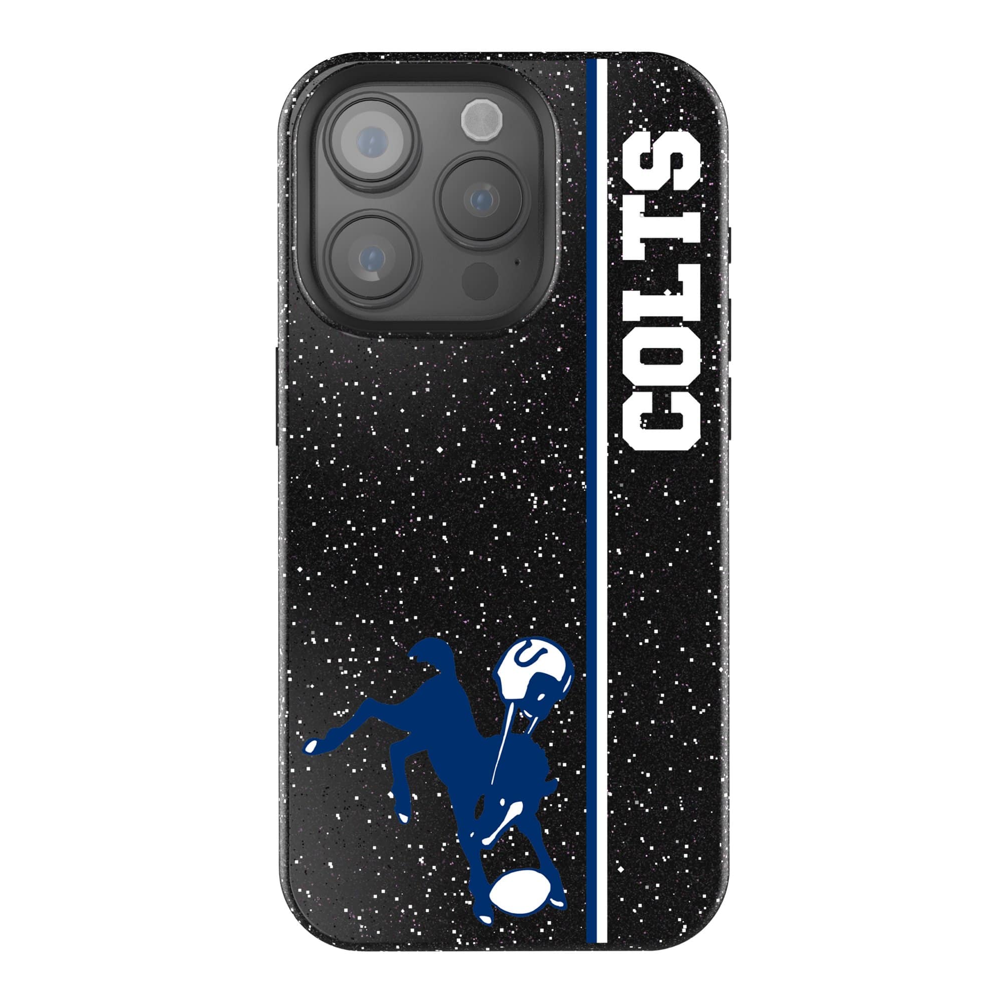 Front. Keyscaper - Baltimore Colts Gridiron Classics iPhone Bling Case - 14 Pro Max - Black.