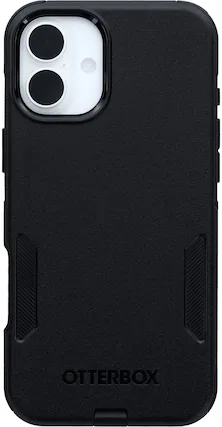 Front. OtterBox - Commuter Series Hard Shell for MagSafe for Apple iPhone 16 Plus - Black.