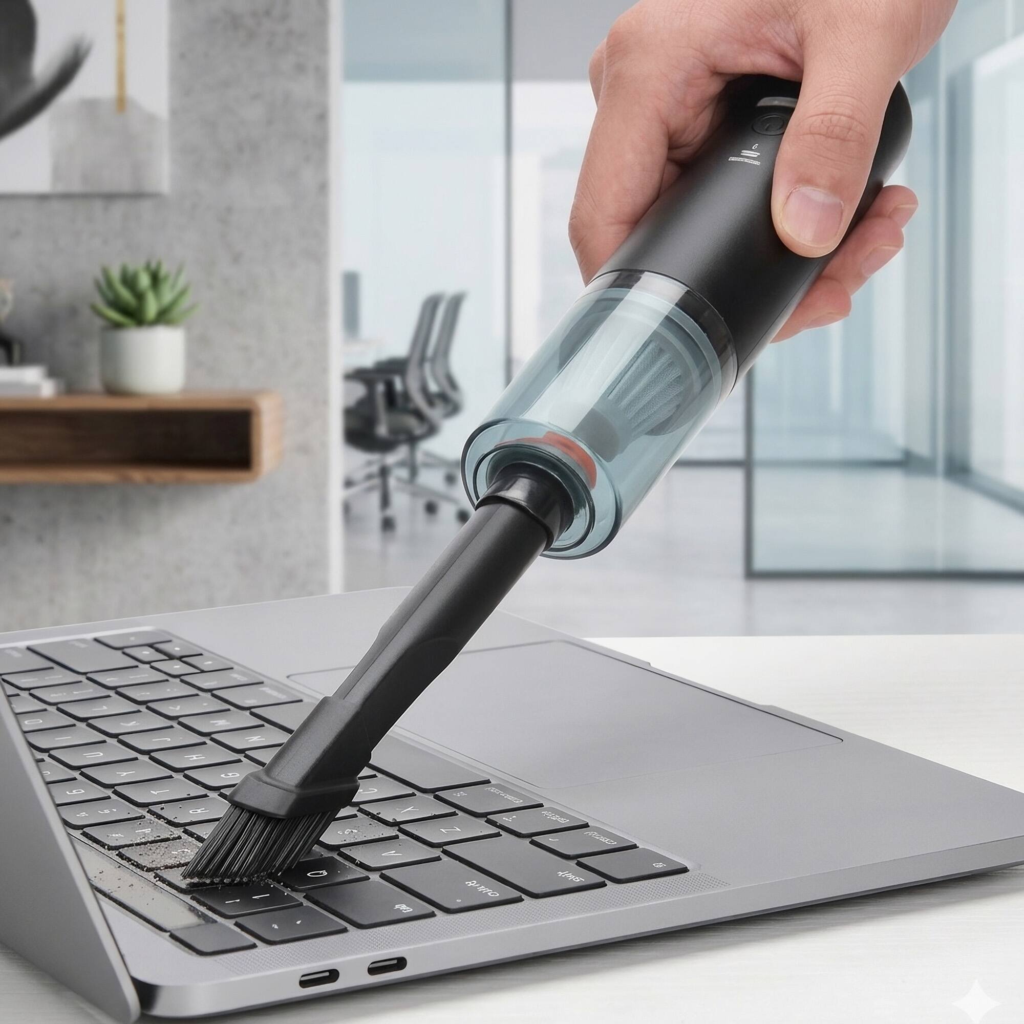 Left. Pursonic - 2-in-1 Mini Wireless Vacuum Cleaner & Air Duster.