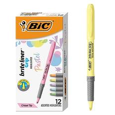BIC
brite liner Grip Pastel Highlighter
12 Chisel Tip Assorted Highlighters
BIC D8 020000