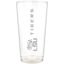 Great American Products - LSU Tigers Etched 16oz. Vertical Rally Cry Pint Glass - Multicolor