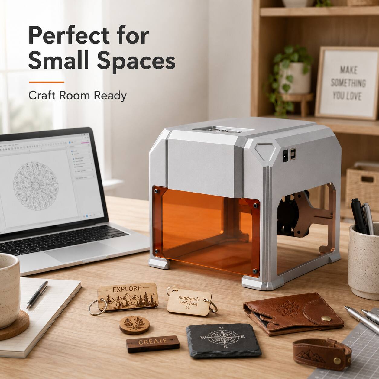 Perfect for Small Spaces  
Craft Room Ready  
MAKE SOMETHING YOU LOVE  
EXPLORE  
CREATE  
handmade with love
