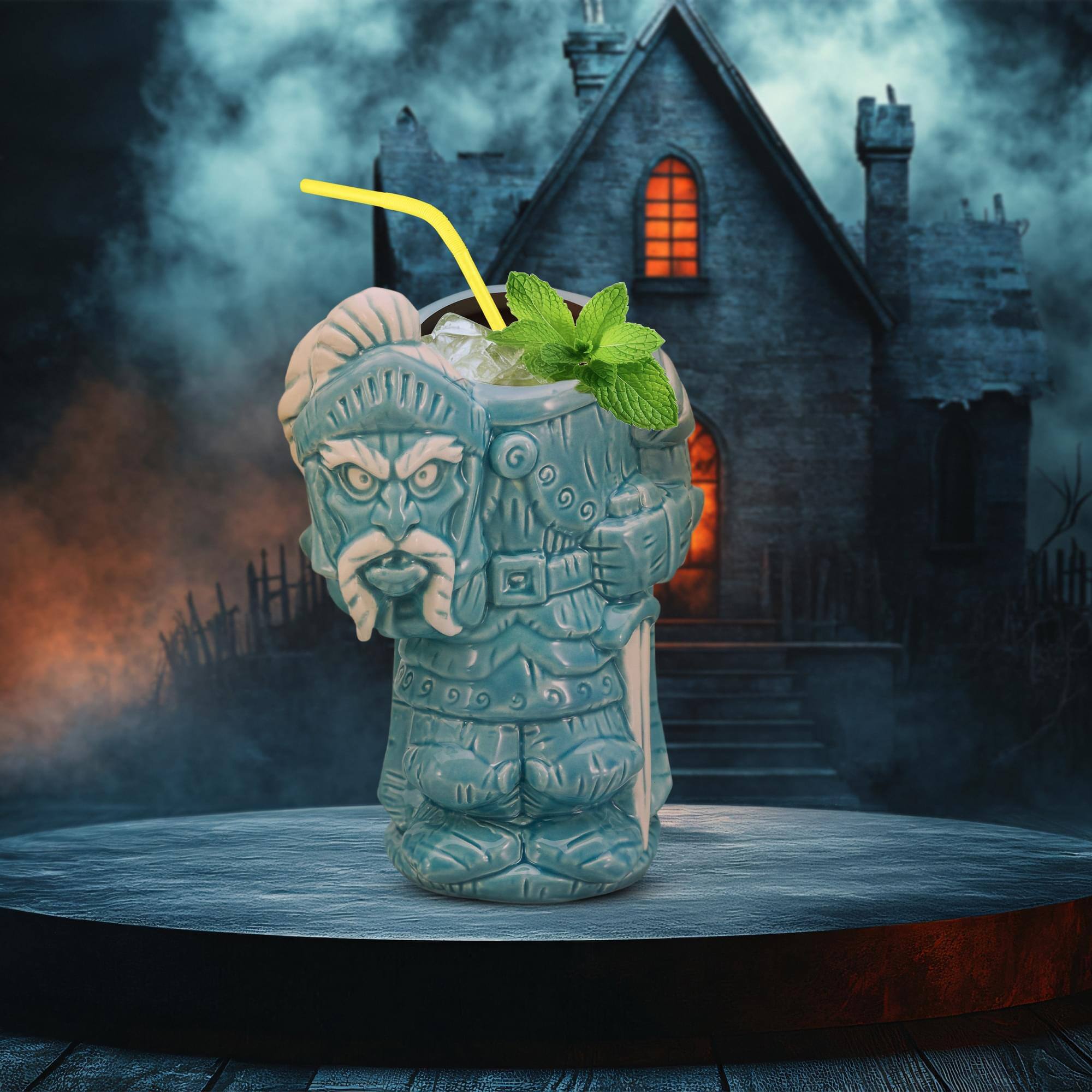 Alt View 10. Disney - Geeki Tikis Disney The Haunted Mansion Beheaded Knight 28-Ounce Ceramic Mug - Blue.