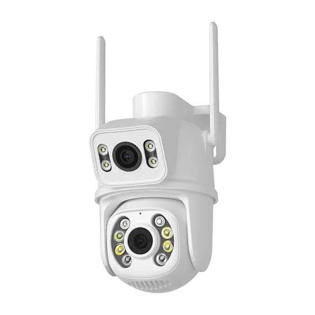 Cluzine - 6MP WiFi Camera Security 6MP Dual Lens Wireless PTZ Waterproof Human Detection Full Color Night Vision