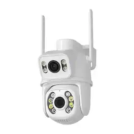 Cluzine - 6MP WiFi Camera Security 6MP Dual Lens Wireless PTZ Waterproof Human Detection Full Color Night Vision