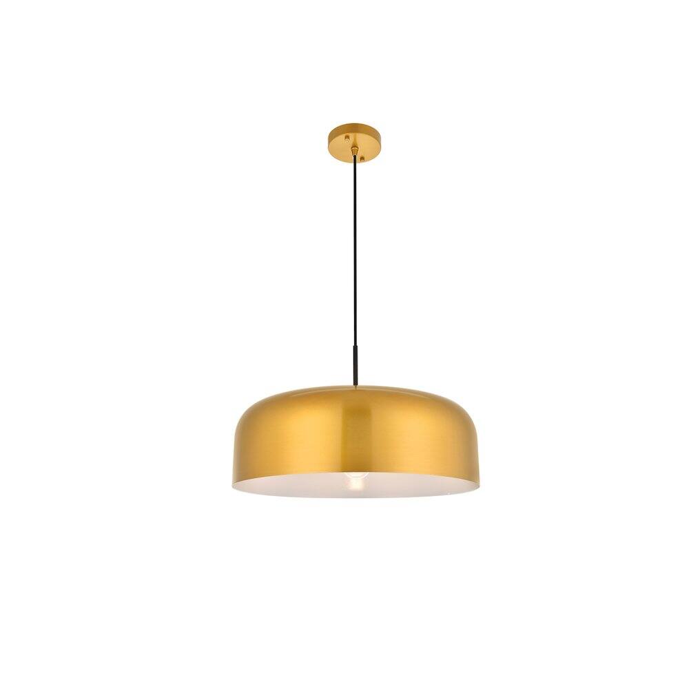 Alt View 7. Living District - Etude 1 Light Satin Gold And Black Pendant - Satin Gold And Black.