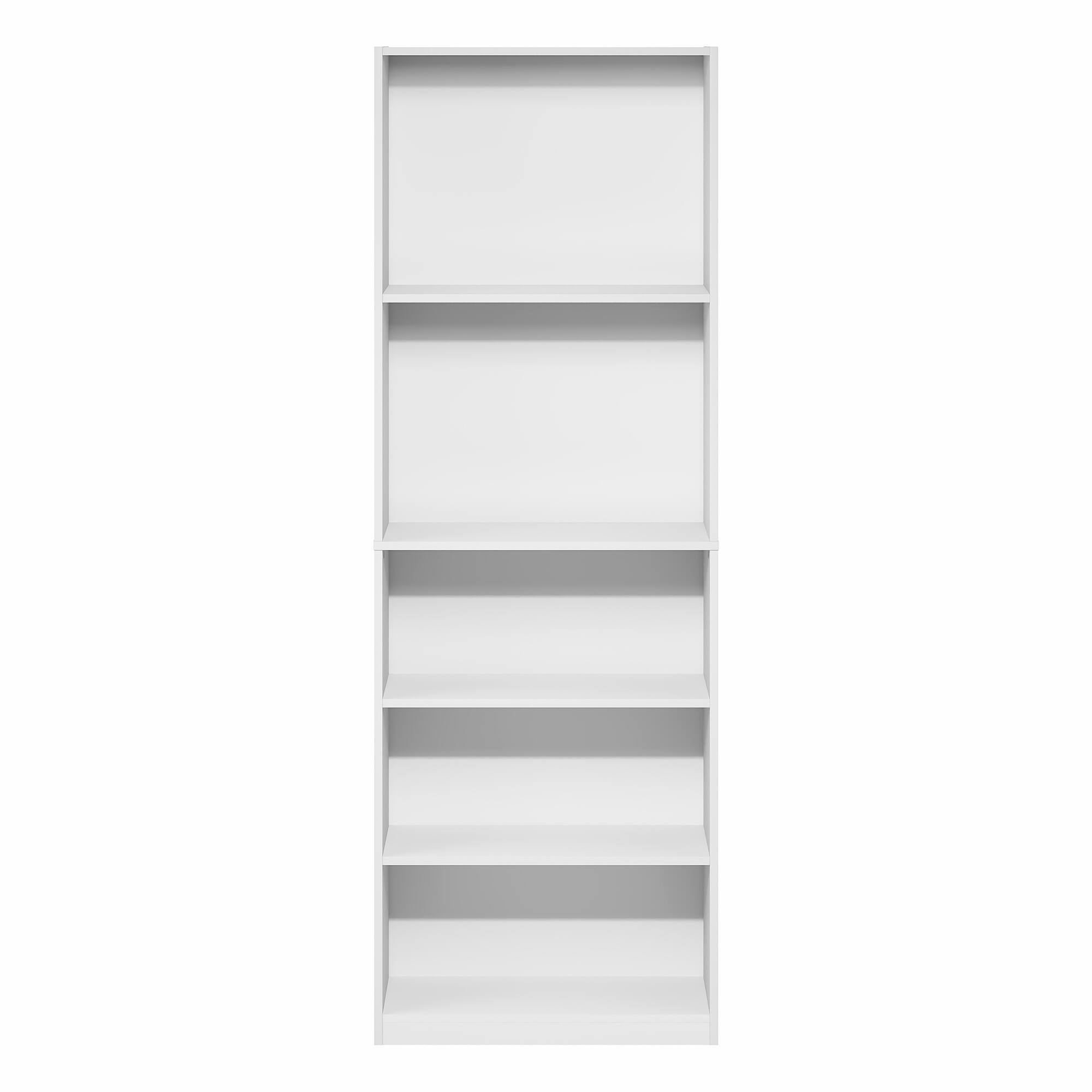 Alt View 6. Furinno - JAYA Book Shelf, 5-Tier Bookshelf, Standing Bookcase, 9.5 x 24.6 x 71.1, for Home Office, Living Room, Bedroom - White.