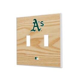 Keyscaper - Athletics Baseball Bat Design Double Toggle Light Switch Plates - Multicolor