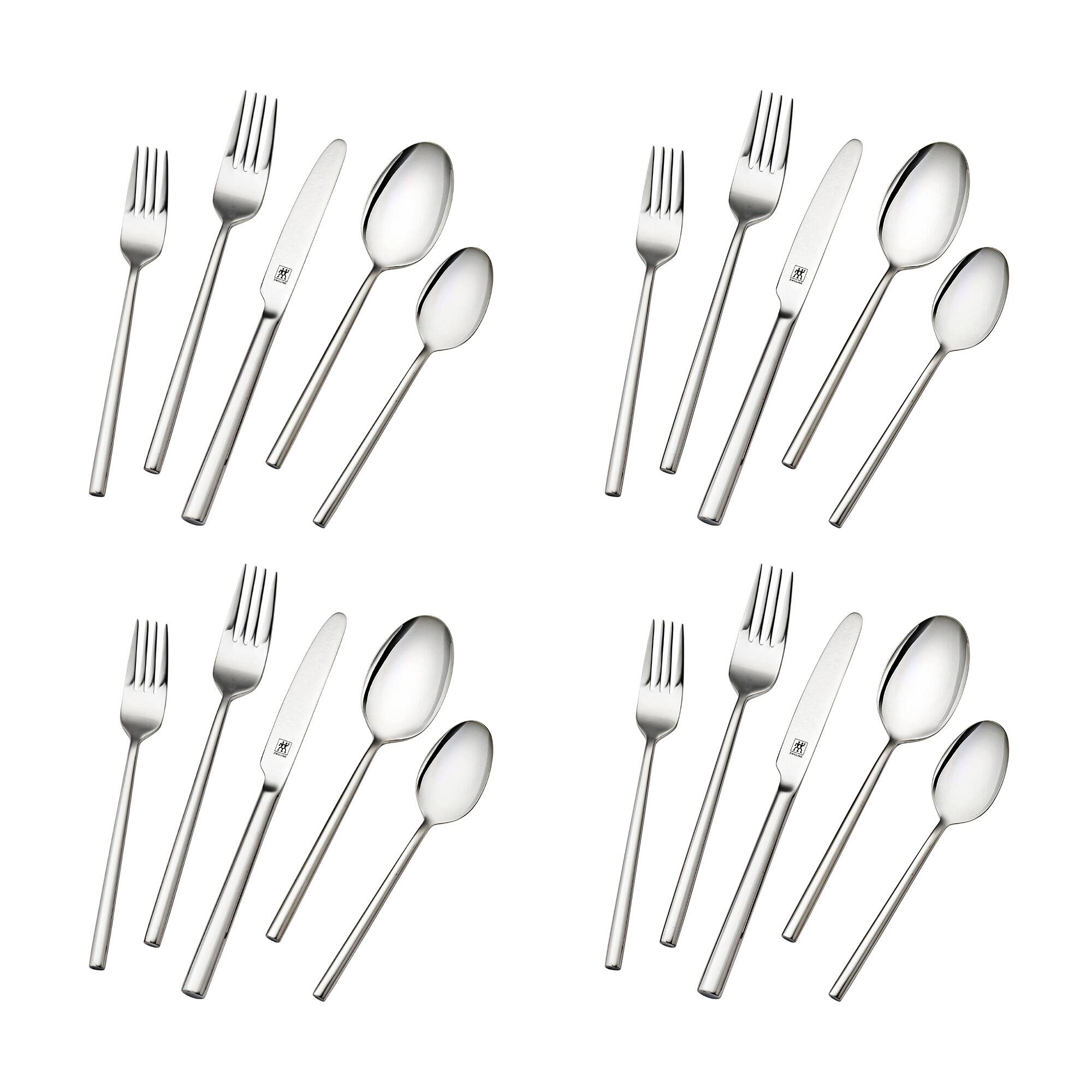 Alt View 5. ZWILLING - ZWILLING Aberdeen 45-pc 18/10 Stainless Steel Flatware Set - Stainless Steel.