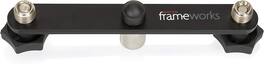 Gator Frameworks - 1-To-2 Microphone Mount Bar Adapter with 5/8-27 Threads and Holds Two Mics On One Stand for Stereo Recording