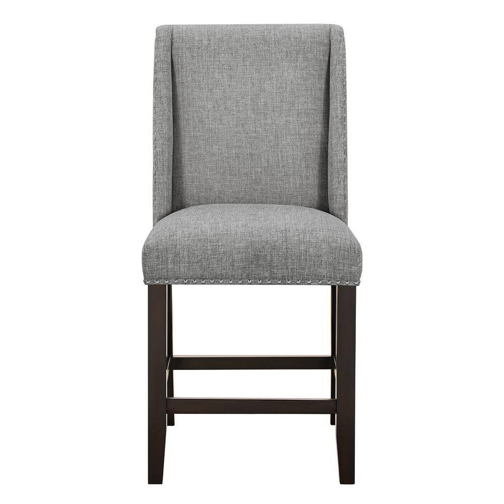 Left. New Classic Furniture - Faust Counter Chair (2 Per Carton)-Gray - Gray.