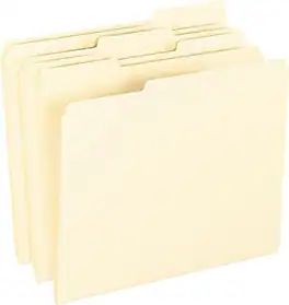 Pendaflex - Smart Shield Recycled File Folder, 1/3-Cut Tab, Assorted, Letter Size, 100/Box (62702) - Manila