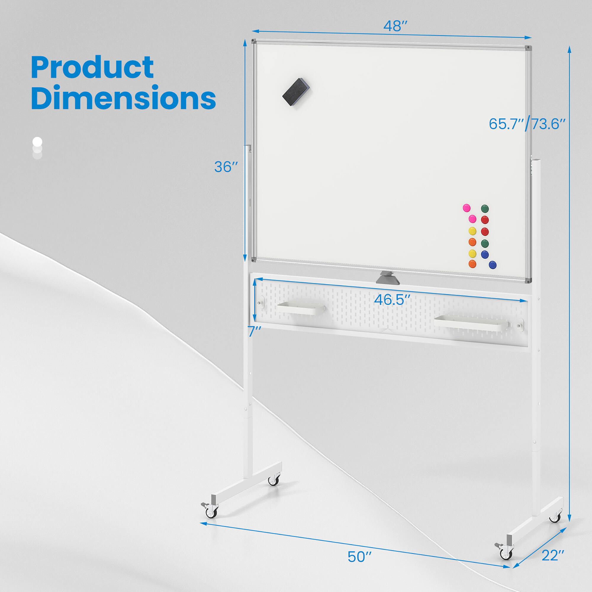 Product Dimensions

48"  
65.7"/73.6"  
36"  
46.5"  
50"  
22"