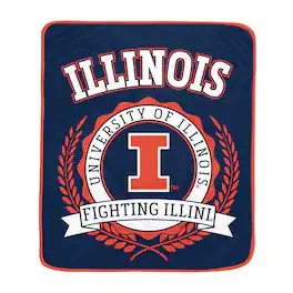Pegasus - Illinois Fighting Illini 50" x 60" University Crest Ultra Soft Blanket - Multicolor