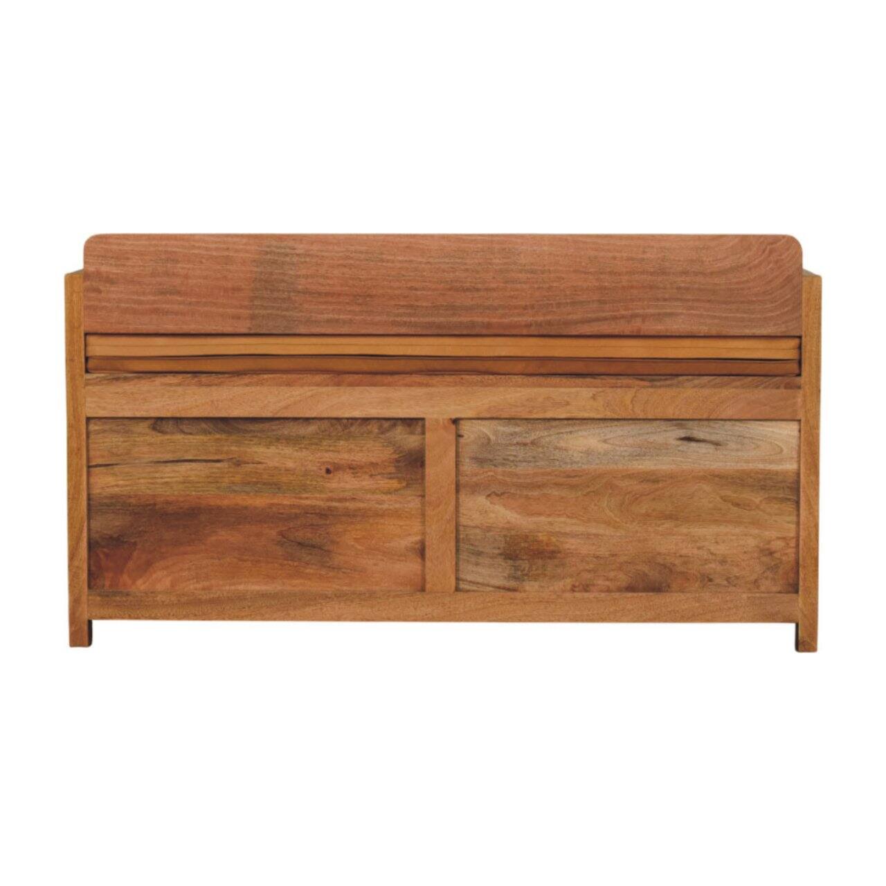 Alt View 5. Artisan Furniture - Artisan Furniture Solid Wood Oxford Oak-ish 2 Drawer Storage Bench, Upholstered, 2 Drawers, Brown - Brown.