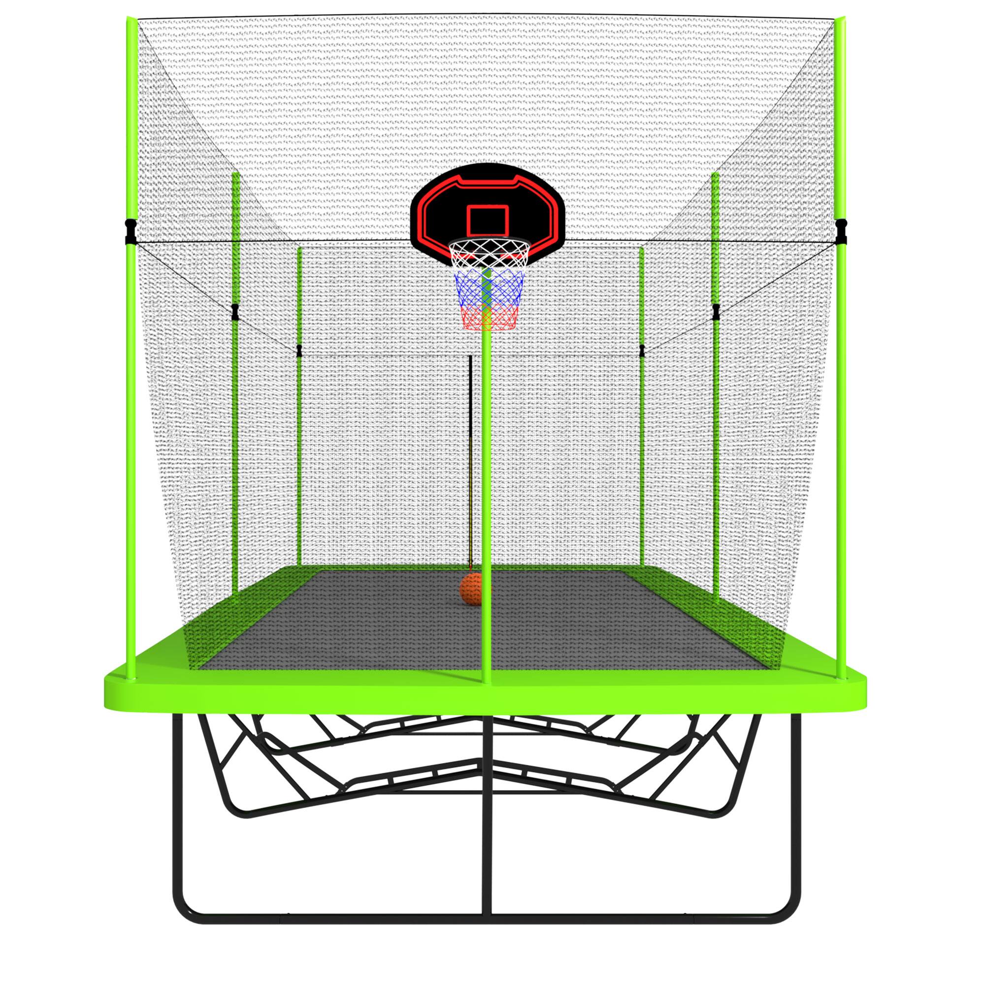 Alt View 1. LOVMOR - Lovmor 10 FT x 17 FT Trampoline with Basketball Hoop and Ladder Recreational Trampoline for Adults.