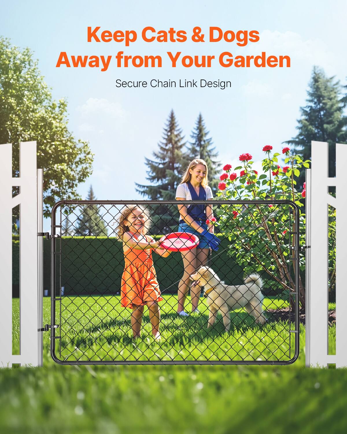 Keep Cats & Dogs Away from Your Garden  
Secure Chain Link Design