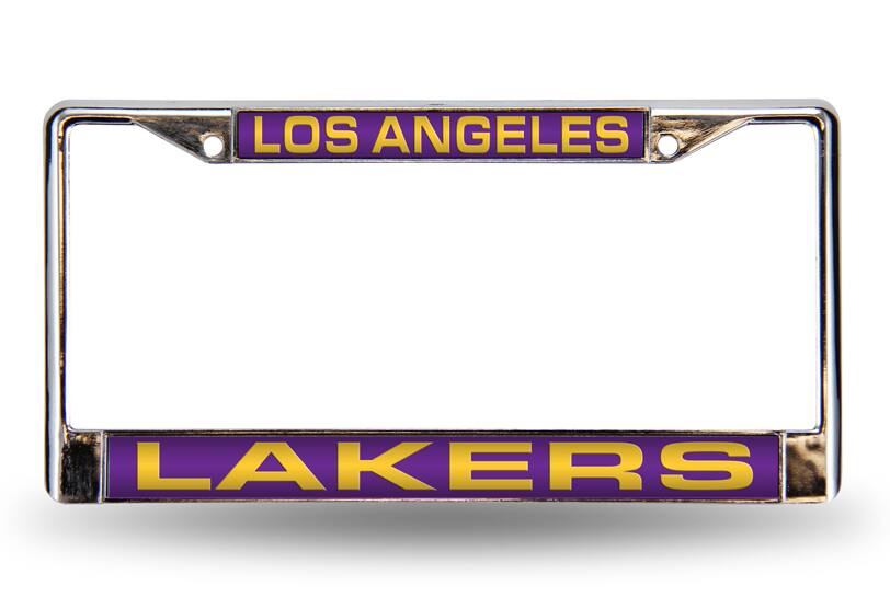 Los Angeles Lakers Chrome Metal License Plate Frame Holder