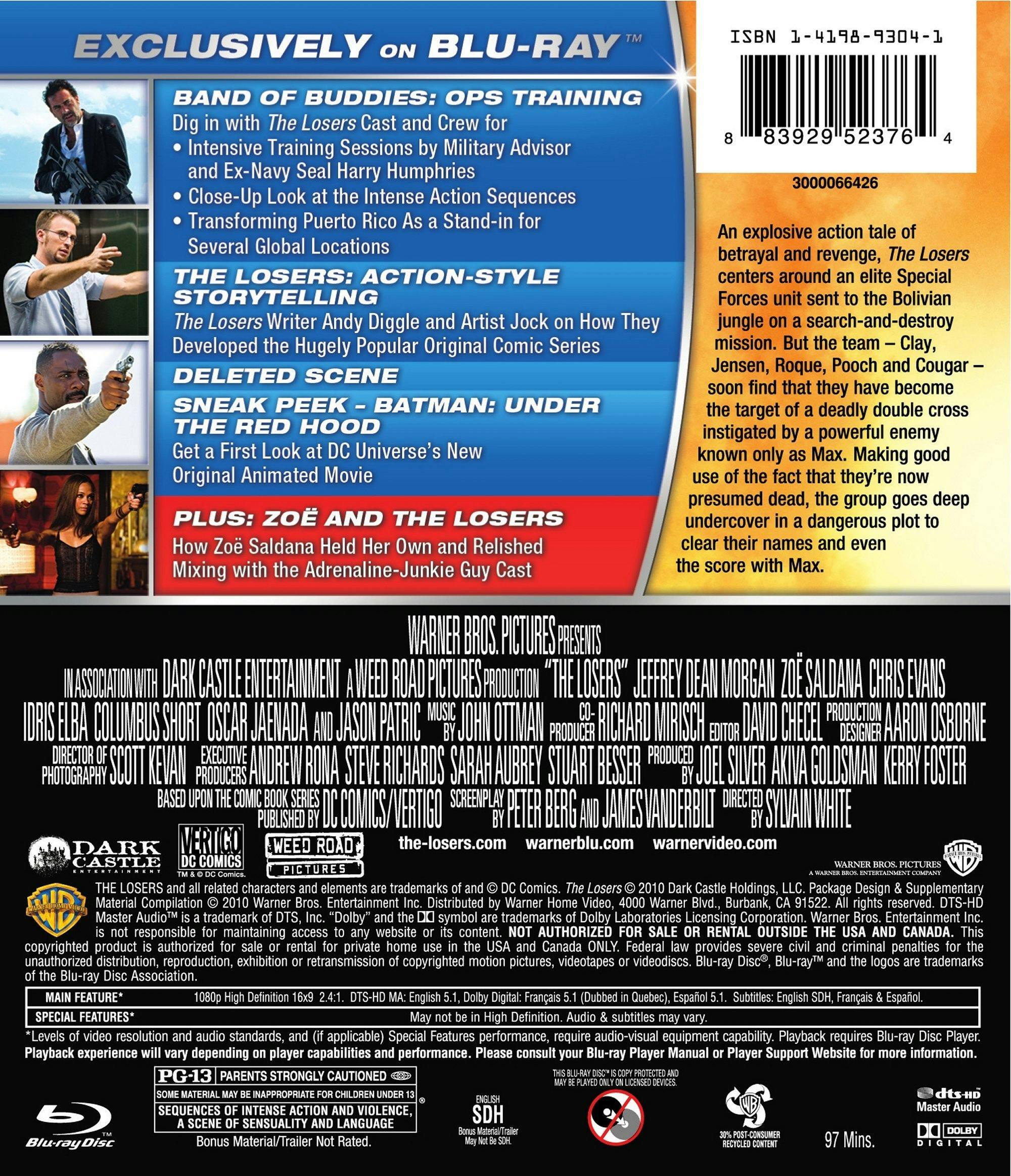 Back. The Losers (Blu-ray New Box Art) [Blu-ray].