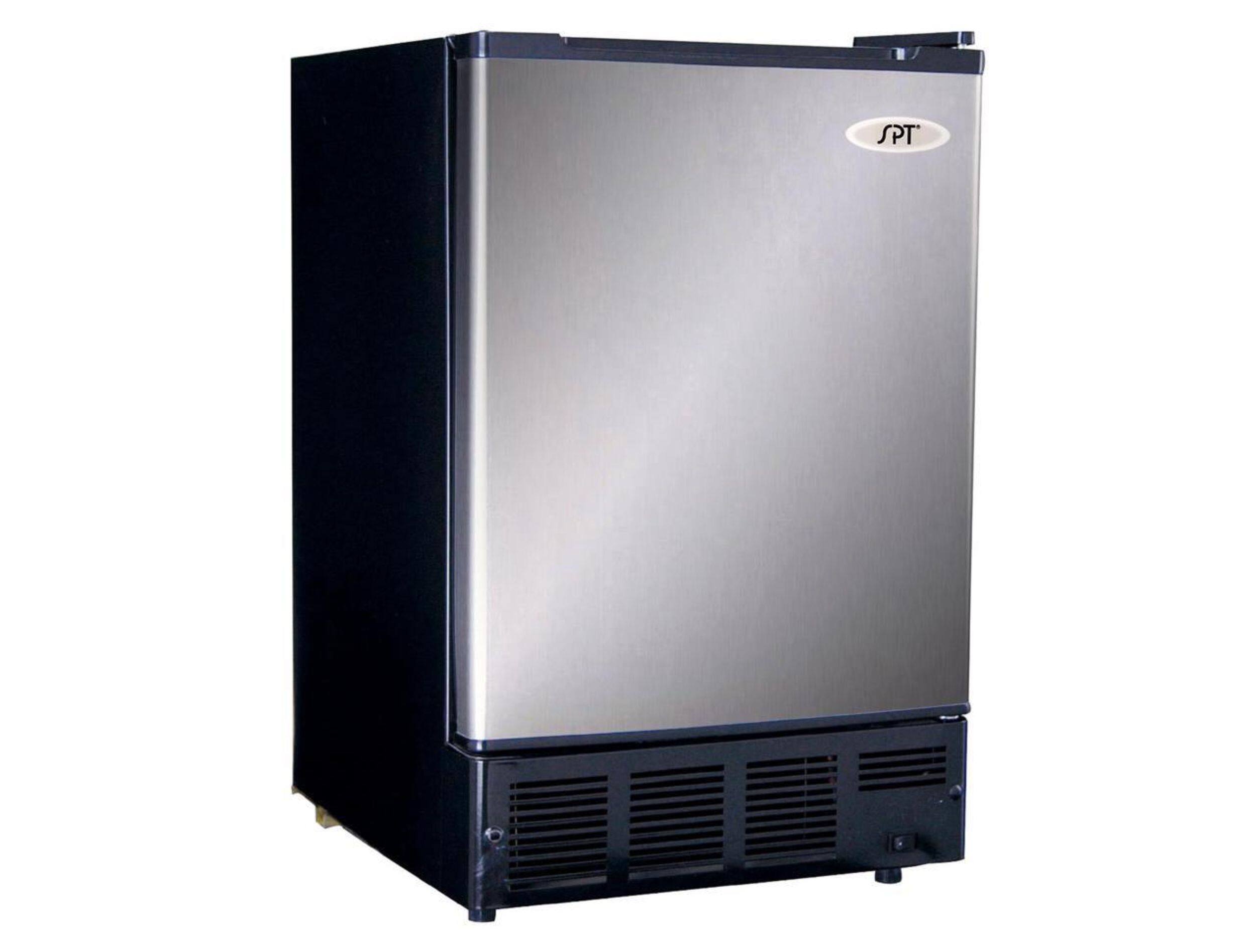 Alt View 5. SPT - 15" 12-Lb. Freestanding Icemaker - Stainless steel.