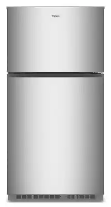 Front. Whirlpool - 21.3 Cu. Ft. Wide Top Freezer Refrigerator with Total Coverage Cooling - Fingerprint-Resistant Stainless Finish.