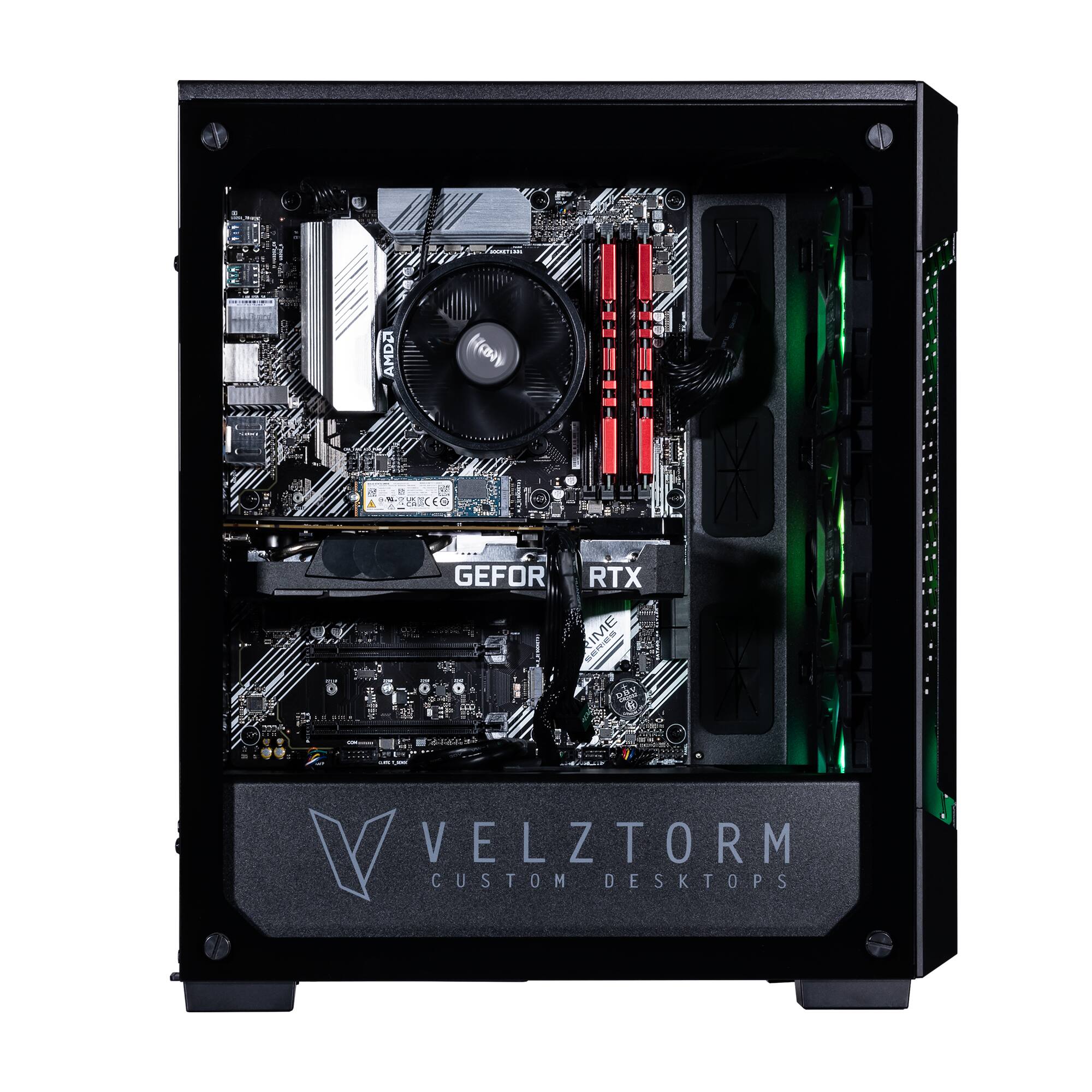 AMDA  
GEFOR RTX  
VELZTORM  
CUSTOM DESKTOPS