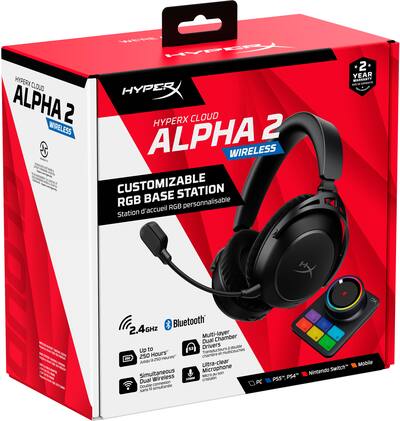 HyperX Cloud Alpha 2 Wireless Gaming Headset for PC, PS5, PS4 HyperX Cloud Alpha 2 Wireless Gaming Headset for PC, PS5, PS4