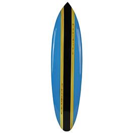 Chesapeake Bay - Striped Wooden Surfboard Wall Hanging 39 inch Beach Décor - Blue