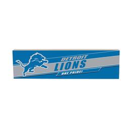 Evergreen Enterprises - Detroit Lions 5" x 18" Shadow Logo Wood Mantle Sign - Multicolor