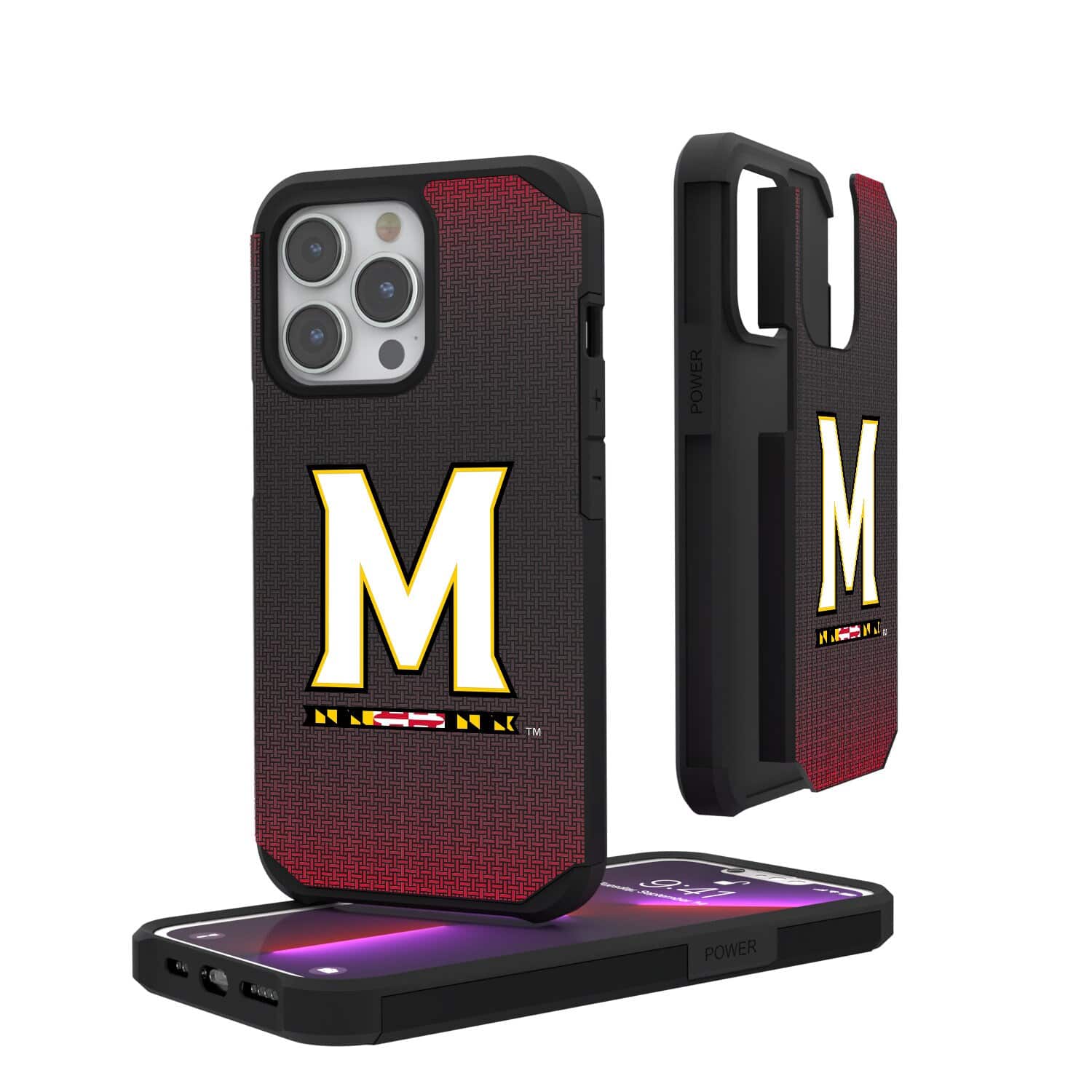 Keyscaper - NCAA - Maryland Terrapins Linen Logo iPhone Rugged Case - 15 Plus - Black price history on PriceWatchPro